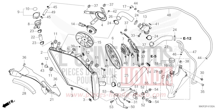 KUEHLER von CBR1000RR "Fireblade" MAT PEARL MORION BLACK (NHC33) von 2020